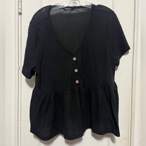 3/$10 waffle knit top